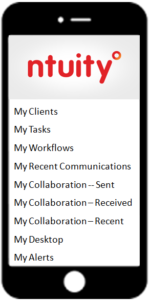 Ntuity, Mobile app, advertising, marketing, workflow